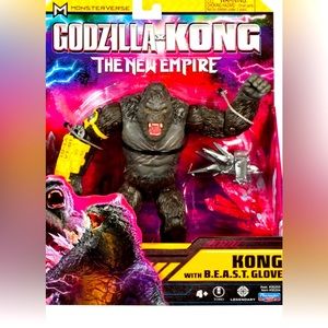 New Godzilla x Kong: The New Empire Kong with B.E.A.S.T. Glove Figure NEW